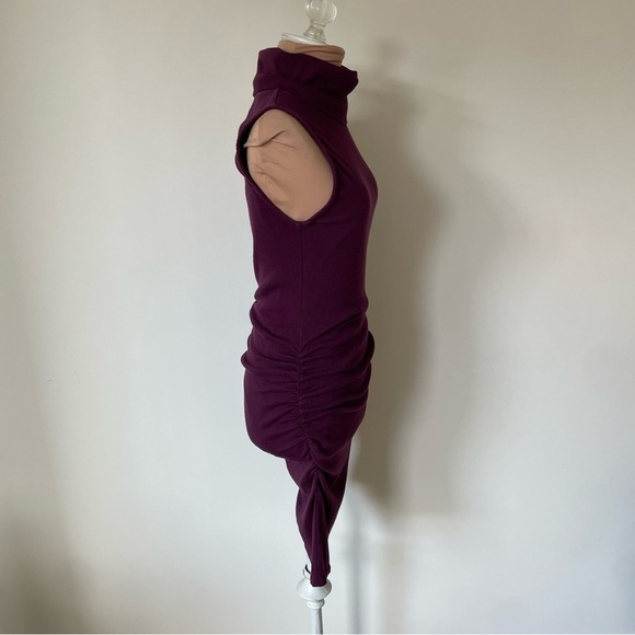 Michael Stars Macy Sleeveless Stretch Cotton Blend Turtleneck Body-Con Dress S - Picture 6 of 10